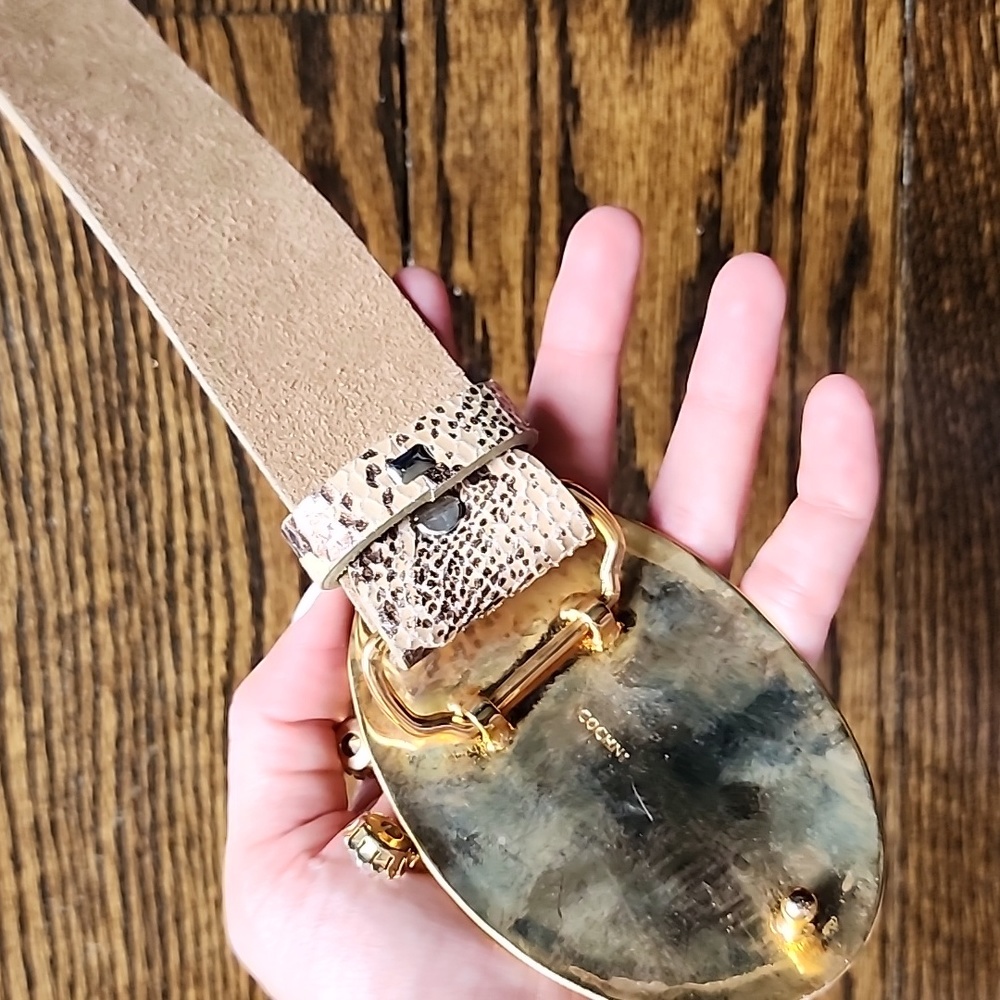 Cochni Python Gold Rhinestone Belt. NEW! - Picture 7 of 10